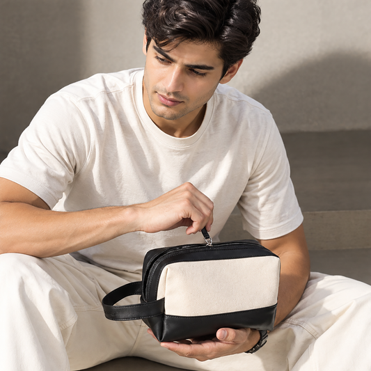 Premium Canvas Travel & Utility Pouch – Durable Canvas Toiletry & Grooming Kit